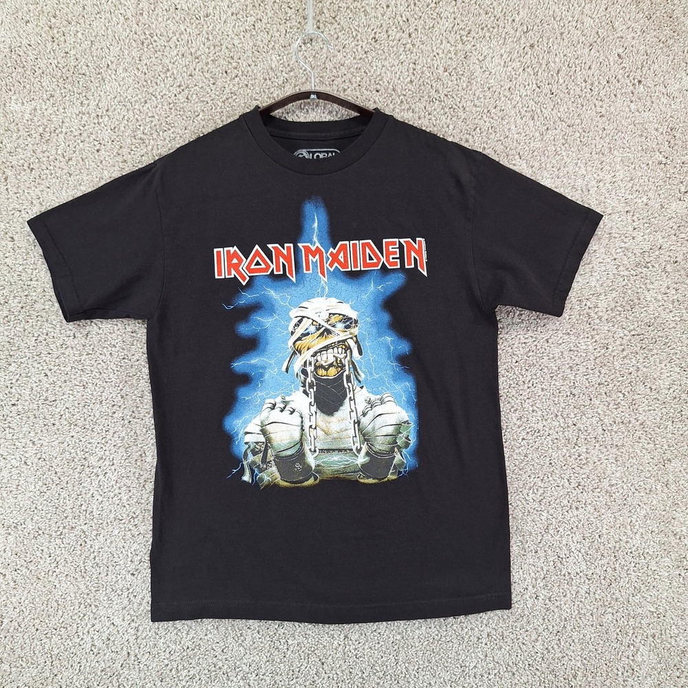 Global Merchandising Services T-Shirt Mens Medium Black Iron Maiden Powerslave